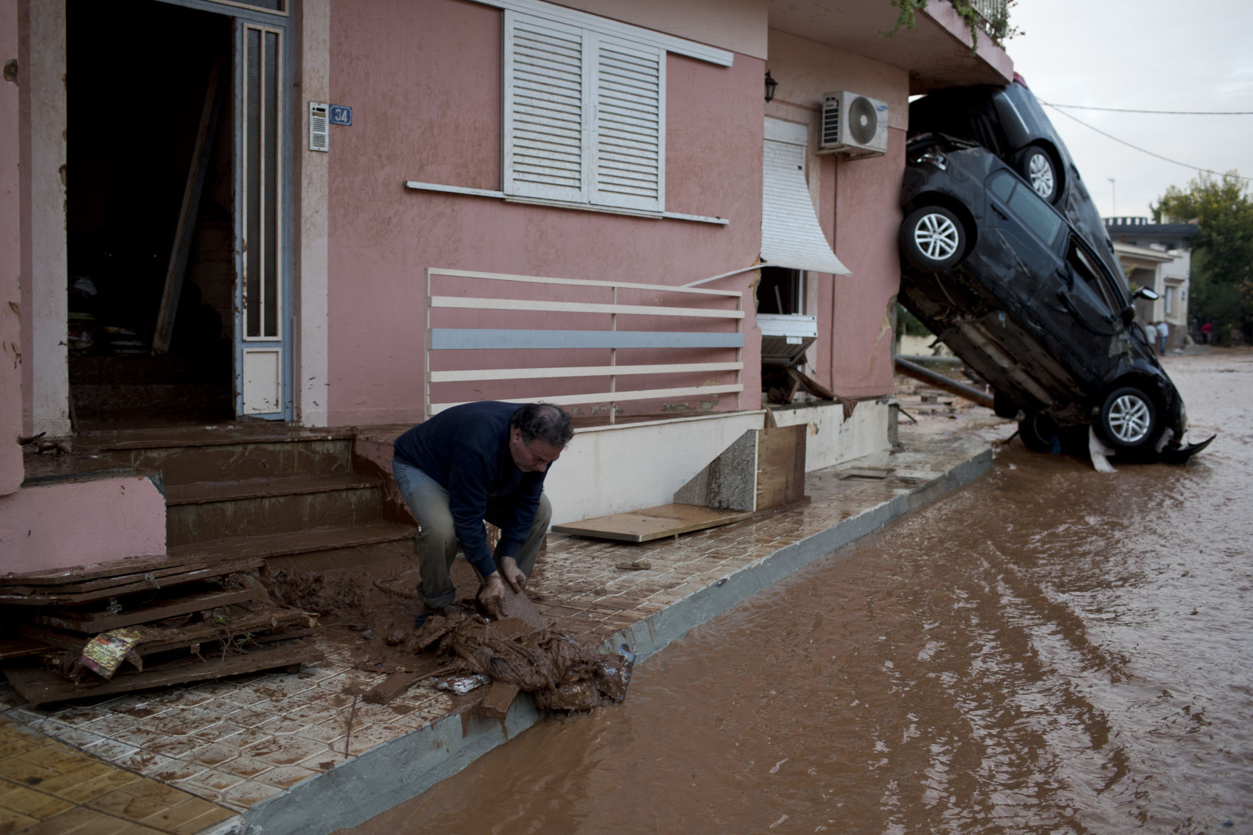 APTOPIX Greece Storms
